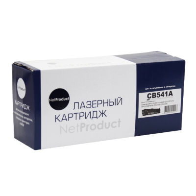 Картридж NetProduct [CB541A] для HP CLJ CM1300 | CM1312 | CP1210 | CP1215, C, 1,5K | [качественный дубликат]