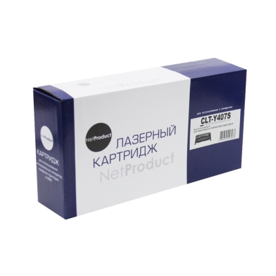 Тонер картридж NetProduct [CLT-Y407S] для Samsung CLP-320 | 320n | 325 | CLX-3185, Y, 1K | [качественный дубликат]