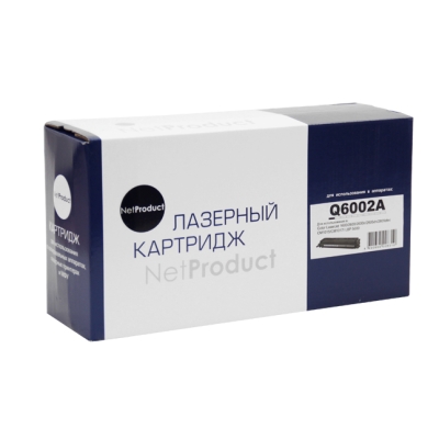 Картридж NetProduct [Q6002A] для HP CLJ 1600 | 2600 | 2605, Восстановленный, Y, 2K | [качественный дубликат]