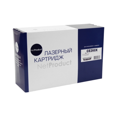 Картридж NetProduct [CE260X] для HP CLJ CP4025 | 4525, Восстановленный, Bk, 17K | [качественный дубликат]