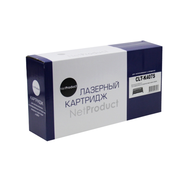 Тонер картридж NetProduct [CLT-K407S] для Samsung CLP-320 | 320n | 325 | CLX-3185, Bk, 1,5K | [качественный дубликат]