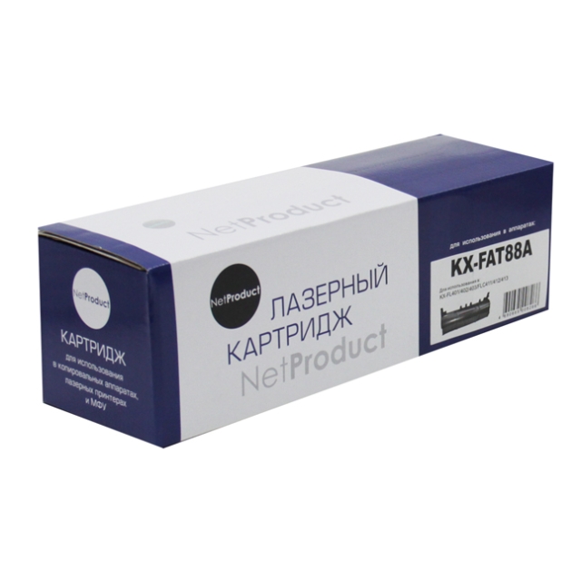 Тонер картридж NetProduct [KX-FAT88A] для Panasonic KX-FL401 | 402 | 403 | FLC411 | 412 | 413, 2K | [качественный дубликат]