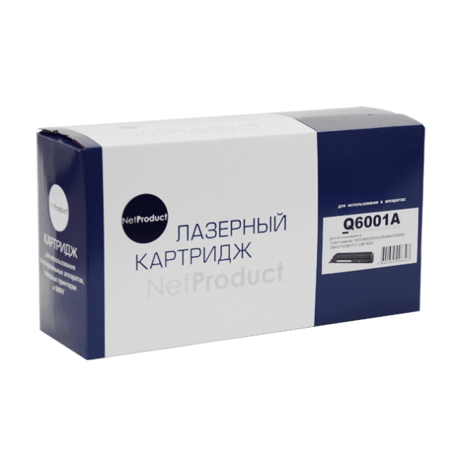 Картридж NetProduct [Q6001A] для HP CLJ 1600 | 2600 | 2605, Восстановленный, C, 2K | [качественный дубликат]