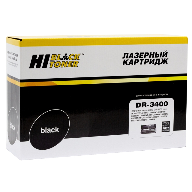 Drum | Драм картридж Hi-Black [DR-3400] для Brother HL-L5000 | 5100 | 5200 | 6250 | 6300 | 6400, 30K | [качественный дубликат]