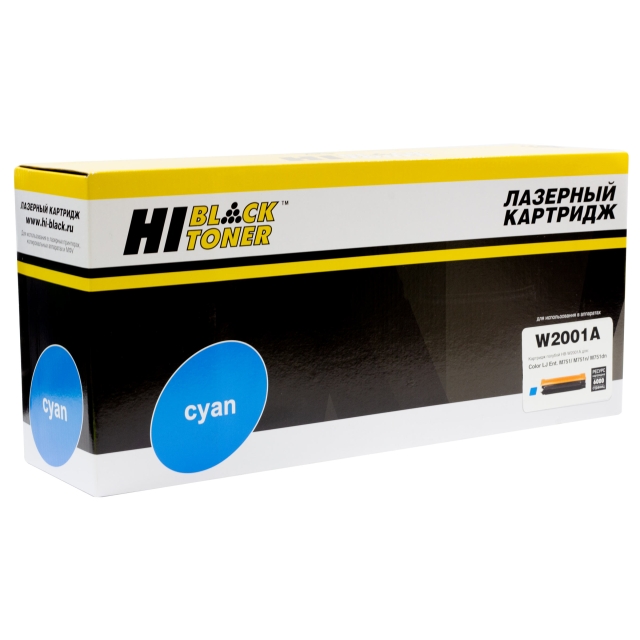 Тонер картридж Hi-Black [W2001A] для HP CLJ Enterprise M751 | M751n | dn, №658A, Восстанов., C, 6К | [качественный дубликат]