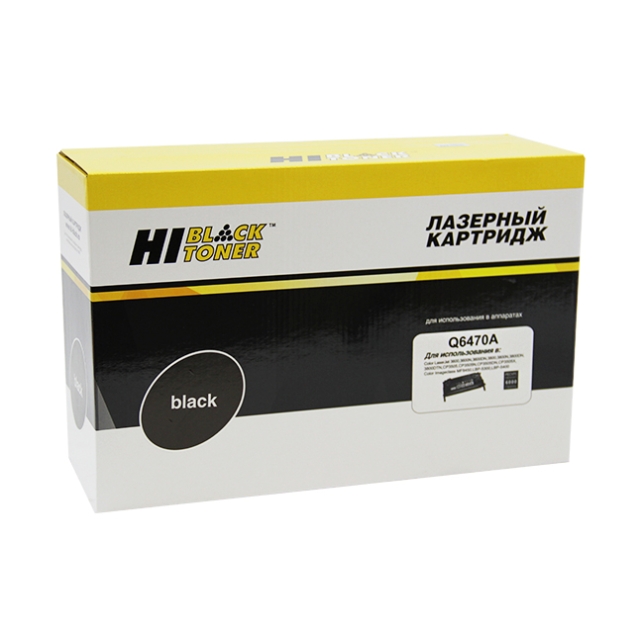 Картридж Hi-Black [Q6470A] для HP CLJ 3600 | 3800 | CP3505 Универс., Восстанов., Bk, 6K | [качественный дубликат]